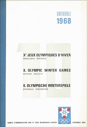 Offizielle Ergebnisse. Official Results. Grenoble 1968.