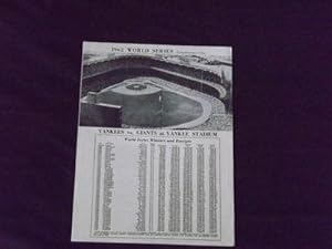 Seller image for 1962 World Series Complimentary Copy: Yankees vs. Giants at Yankee Stadium. for sale by Nicholas D. Riccio Rare Books, ABAA