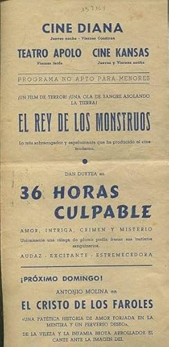 EL REY DE LOS MONSTRUOS/ NO-DO/ 36 HORAS CULPABLE.