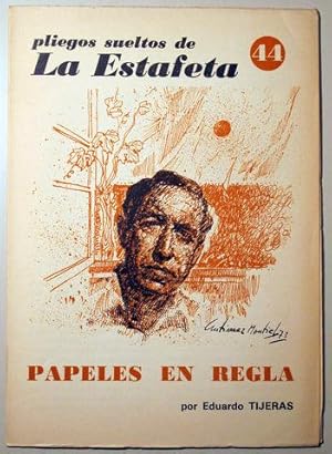 Imagen del vendedor de PAPELES EN REGLA - Pliegos sueltos de La Estafeta c. 1970 a la venta por Llibres del Mirall