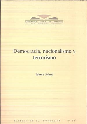 Imagen del vendedor de Democracia Nacionalismo Y Terrorismo a la venta por Papel y Letras