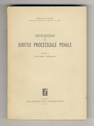 Istituzioni di diritto processuale penale.