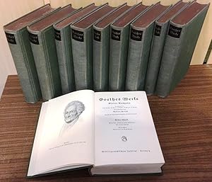 Bild des Verkufers fr Goethes Werke. Kleine Ausgabe. Kritsch durchgesehene Ausgabe mit Einleitungen, Band 1-10 (vollstndig) zum Verkauf von Antiquariat Peda