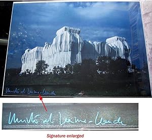 Seller image for Wrapped Reichstag, Berlin, 1971-1995 (SIGNED by Christo & Jeanne-Claude: offset photograph/poster) for sale by DR Fine Arts
