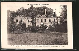 Carte postale Gouarec, les ruines de l'abbaye de Bon-Repos, la facade principale