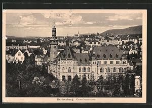 Ansichtskarte Reichenberg / Liberec, Gesamtansicht mit Gewerbemuseum