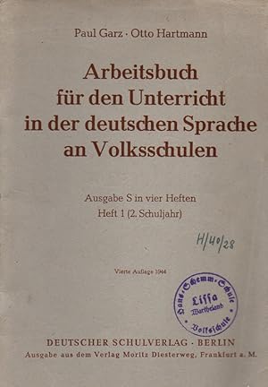 Seller image for Arbeitsbuch fr den Unterricht in der deutschen Sprache an Volksschule for sale by Clivia Mueller