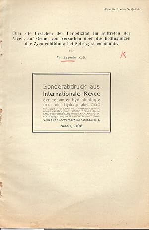 Bild des Verkufers fr ber die Ursachen der Periodizitt im Auftreten der Algen, auf Grund zum Verkauf von Clivia Mueller