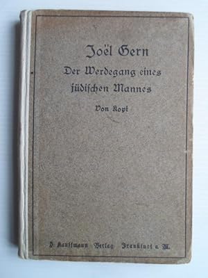 Image du vendeur pour Jol Gern, Der Werdegang eines Jdischen Mannes mis en vente par Stadion Books