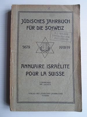 Jüdisches Jahrbuch für die Schweiz, 1918/19