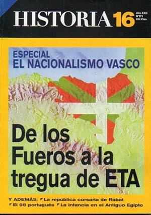 Imagen del vendedor de HISTORIA 16. Ao XXII. N 271. ESPECIAL: EL NACIONALISMO VASCO. DE LOS FUEROS A LA TREGUA DE ETA. a la venta por angeles sancha libros