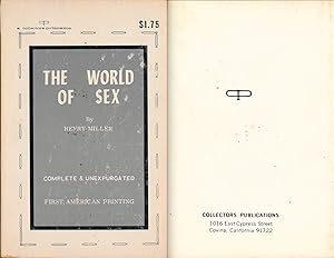 Image du vendeur pour The World of Sex (vintage adult paperback, 1967) mis en vente par Well-Stacked Books