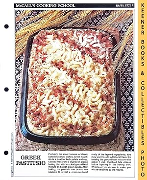 McCall's Cooking School Recipe Card: Pasta, Rice 7 - Greek Pastitsio : Replacement McCall's Recip...