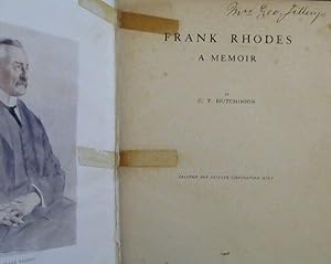 Image du vendeur pour Frank Rhodes : a Memoir mis en vente par Chapter 1
