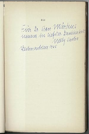 Bild des Verkufers fr Eli. Ett mysteriespel om Israels lidande. I tolkning av Johanns Edfelt. zum Verkauf von Antiquariat INLIBRIS Gilhofer Nfg. GmbH