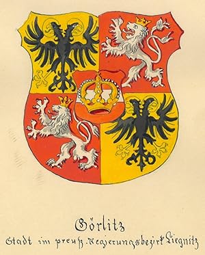 GÖRLITZ. - Wappen. "Görlitz Stadt im preuß. Regierungsbezirk Liegnitz".