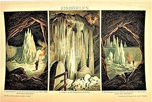 Antique Chromolithograph. Ice Caves