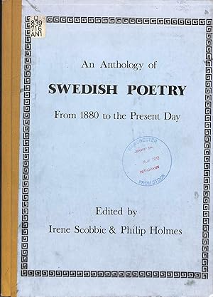 Immagine del venditore per An Anthology of Swedish Poetry from 1880 to the Present Day venduto da WeBuyBooks