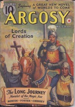 Imagen del vendedor de ARGOSY: September, Sept. 23, 1939 ("Lords of Creation") a la venta por Books from the Crypt