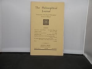 Seller image for The Philosophical Journal : Transactions of the Royal Philosphical Society of Glasgow, July 1966 Articles include Sir William Lithgow on Shipbuilding Today and Sir Charles Illingworth on Joseph Lister Surgen and Biologist for sale by Provan Books