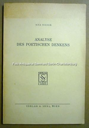 Seller image for Analyse des poetischen Denkens for sale by Antiquariat Bernhard