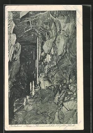 Ansichtskarte Hermannshöhle, Motiv der 8000 jährigen Säule