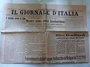 IL GIORNALE D'ITALIA ULTIMA EDIZIONE Giovedì 6 Marzo 1941 XIX LE OPERAZIONI SUI FRONTI ITALIANI: ...