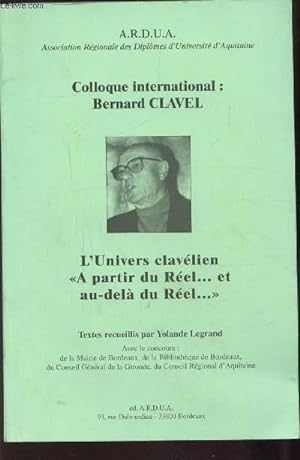 Bild des Verkufers fr COLLOQUE INTERNATIONAL:BERNARD CLAVEL zum Verkauf von Le-Livre