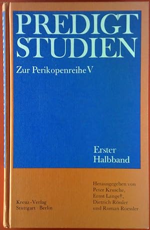 Seller image for PREDIGT STUDIEN Zur Perikopenreihe V, ERSTER HALBBAND for sale by biblion2