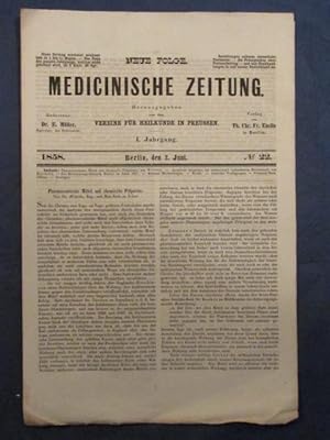 Medicinische Zeitung. Neue Folge. I. Jahrgang (1858), Hefte 22 - 52; II. Jahrgang (1859), Hefte 1...