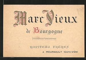 Getränkeetikett Marr Vieux de Bourgogne