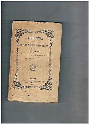 Imagen del vendedor de Algoritmia ovvero trattato completo delle frazioni. a la venta por Libreria Gull