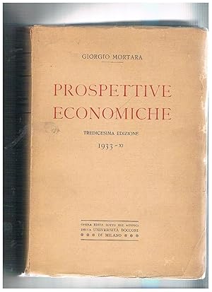 Image du vendeur pour Prospettive economiche 1933. mis en vente par Libreria Gull