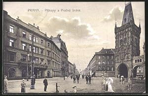 Ansichtskarte Prag / Praha, Graben, Na prikope, Prikopy a Prasna brana