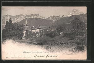 Carte postale Maraiche, Abbaye de Maraiche sur Evian et la Dent d'Oche