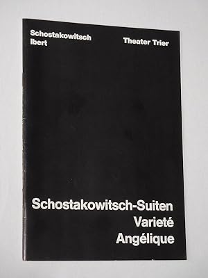 Bild des Verkufers fr Programmheft 5 Theater der Stadt Trier 1983/84. Dreiteiliger Abend: Ballett SCHOSTAKOWITSCH-SUITEN - Ballett VARIETE - Oper ANGELIQUE. Dirigenten: Arend Wehrkamp/ Geoffrey Moull, Choreographie: Heinz Mansfeld, Insz.: Werner Michael Esser, Ausstattung: Karel Spanhak. Mit Sabine Rth, Anne Oppermann, Jerzy Jasinski, Marie Estelle Compozieux; Heinz Mansfeld, Diane Baumann, Elisabeth Ema, Annelie Grb; Claudia Schmidt-Meijering, Anna Alberty, Camilla Ueberschaer, Hans-Josef Ptz zum Verkauf von Fast alles Theater! Antiquariat fr die darstellenden Knste