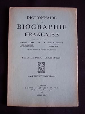 Imagen del vendedor de Dictionnaire de biographie franaise - Fascicule LVI a la venta por Librairie Ancienne Zalc