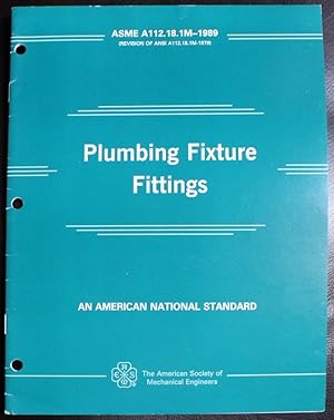 Imagen del vendedor de Plumbing Fixture Fittings ASME A112.18.1M-1989 a la venta por GuthrieBooks