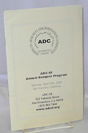 Bild des Verkufers fr ADC-SF Annual Banquet Program zum Verkauf von Bolerium Books Inc.