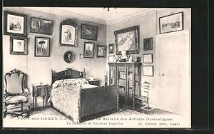 Carte postale Pont-aux-Dames, Maison de retraite des artistes dramatiques, la chambre de constant...