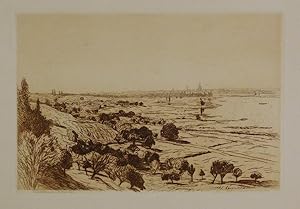 Bild des Verkufers fr Blick auf Konstanz. Gesamtansicht aus der Ferne. zum Verkauf von Antiquariat Martin Barbian & Grund GbR