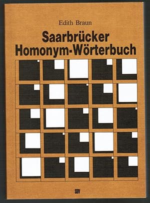Bild des Verkufers fr Saarbrcker Homonym-Wrterbuch. (Beitrge zur Sprache im Saarland : Band 9) zum Verkauf von Antiquariat Martin Barbian & Grund GbR