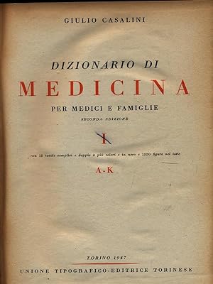 Seller image for Dizionario di medicina per medici e famiglie 2vv for sale by Librodifaccia