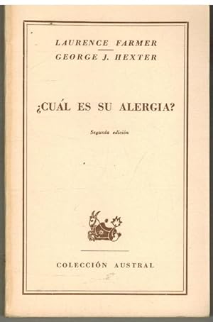 Imagen del vendedor de CUAL ES SU ALERGIA? a la venta por ALZOFORA LIBROS