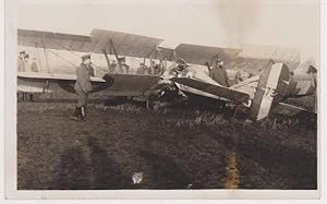 Original German contact print photograph of captured BE2c. Downed by Boelcke