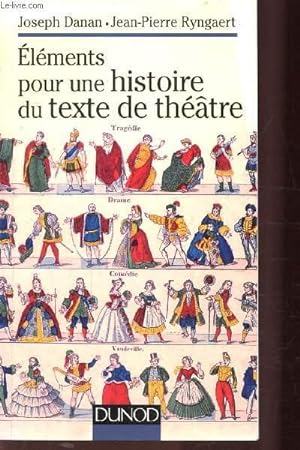 Bild des Verkufers fr ELEMENTS POUR UNE HISTOIRE DE TEXTE DE THEATRE - COLLECTION LETTRE SUD zum Verkauf von Le-Livre