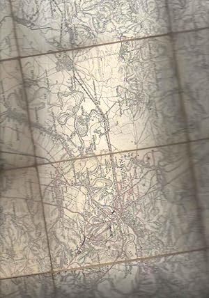 ca. 1882 Landkarte von Przemysl an der Leitha und umgebung schwarz, auf Leinen aufgezogen, Größe ...