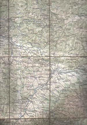 1889 Landkarte von Leutschau und umgebung farbig, auf Leinen aufgezogen, Größe 58 cm x 39 cm, Maß...