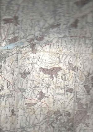 1880 Landkarte von Tarnopol und umgebung farbig, auf Leinen aufgezogen, Größe 50 cm x 39 cm, Maßs...