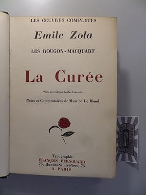 Image du vendeur pour Les Oeuvres completes Emile Zola : Les Rougon - Macquart - La Curee. mis en vente par Druckwaren Antiquariat